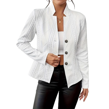 🔥 50% OFF | Americana de Mujer con Textura de Punto ✨