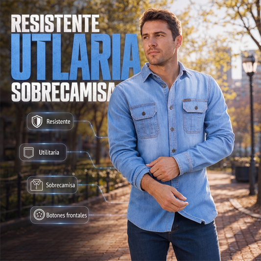 📢📢¡50% de descuento! ⏰ Camisa vaquera casual de manga larga para hombre