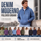 ⏰🔥 ¡OFERTA 50% OFF! 👔✨ Chaqueta vaquera casual de hombre con media cremallera