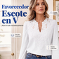 🔥 ¡50% DE DESCUENTO! | Blusa para Mujer con Encaje y Escote en V