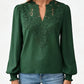 🔥 ¡50% DE DESCUENTO! | Blusa para Mujer con Encaje y Escote en V