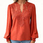 🔥 ¡50% DE DESCUENTO! | Blusa para Mujer con Encaje y Escote en V