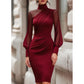 🔥 ¡50% DE DESCUENTO! | Vestido Midi Elegante con Mangas Transparentes