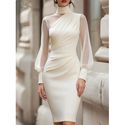 🔥 ¡50% DE DESCUENTO! | Vestido Midi Elegante con Mangas Transparentes