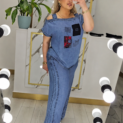 💃 ¡DOS PIEZAS, UN LOOK INCREÍBLE! | Conjunto de Hombros Descubiertos -50%
