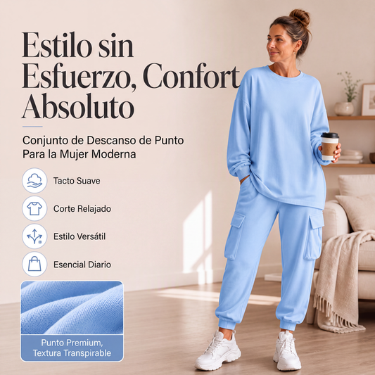 🔥 COMODIDAD CON ACTITUD | Conjunto Cargo de 2 Piezas para Mujer -50%