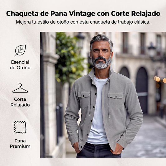 🔥 UN CLÁSICO CON CARÁCTER | Chaqueta Vintage de Pana para Hombre -50%