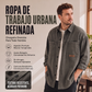 Camisa utilitaria holgada de manga larga para hombre
