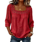⏰🔥 ¡OFERTA 50% OFF! 👚✨ Blusa Elegante de Mujer con Cuello Cuadrado y Encaje – Estilo Femenino, Cómodo y Versátil para Cualquier Ocasión