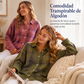 ⏰🔥 ¡OFERTA 50% OFF! 🧶✨ Cárdigan de Punto a Cuadros para Mujer – Corte Oversize, Suave y Estilo Casual sin Esfuerzo