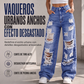 ⏰🔥 ¡OFERTA 50% OFF! 👖✨ Vaqueros Cargo de Pierna Ancha para Mujer – Estilo Streetwear, Tiro Alto y Silueta Estilizada