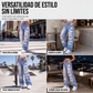 ⏰🔥 ¡OFERTA 50% OFF! 👖✨ Vaqueros Cargo de Pierna Ancha para Mujer – Estilo Streetwear, Tiro Alto y Silueta Estilizada