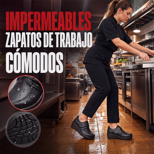 ⏰🔥 ¡OFERTA 50% OFF! 👟✨ Zapatos de Trabajo Impermeables para Mujer – Antideslizantes, Cómodos y Perfectos para Largas Jornadas