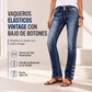 ✨ ¡A MITAD DE PRECIO! | Jeans Stretch para Mujer con Botones en el Tobillo