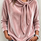 🍂 OFERTA DE TEMPORADA · -50% | Blusa de Terciopelo con Lazo para Mujer