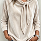 🍂 OFERTA DE TEMPORADA · -50% | Blusa de Terciopelo con Lazo para Mujer