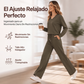 Conjunto de 2 piezas para mujer: top casual y pantalón de descanso