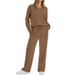 Conjunto de 2 piezas para mujer: top casual y pantalón de descanso