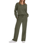 Conjunto de 2 piezas para mujer: top casual y pantalón de descanso