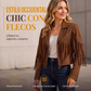Chaquetas casuales de mujer con flecos y manga larga