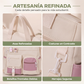 Bolso tote de lona con gran capacidad y múltiples bolsillos