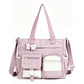 Bolso tote de lona con gran capacidad y múltiples bolsillos