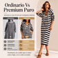 Vestido sudadera con capucha a rayas informal para mujer
