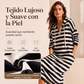 Vestido sudadera con capucha a rayas informal para mujer