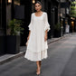 Vestido de verano para mujer con mangas de volante holgado