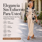 Conjunto elegante de 3 piezas con estampado para mujer