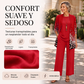 Conjunto elegante de 3 piezas con estampado para mujer