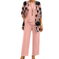 Conjunto elegante de 3 piezas con estampado para mujer