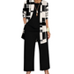 Conjunto elegante de 3 piezas con estampado para mujer