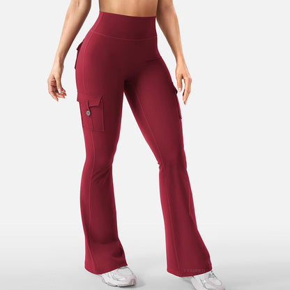⏰🔥 ¡OFERTA 50% OFF! 🧘‍♀️✨ Pantalones de Yoga Acampanados de Talle Alto para Mujer – Efecto Estilizador, Cómodos y con Bolsillos