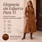 Vestido camisero midi de pana para mujer con cinturón