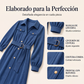 Vestido camisero midi de pana para mujer con cinturón