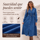 Vestido camisero midi de pana para mujer con cinturón