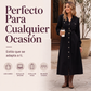 Vestido camisero midi de pana para mujer con cinturón