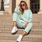⏰OFERTA HOY⏰Conjunto de sudadera y pantalones de dos piezas falsas para mujer