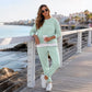 ⏰OFERTA HOY⏰Conjunto de sudadera y pantalones de dos piezas falsas para mujer