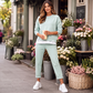 ⏰OFERTA HOY⏰Conjunto de sudadera y pantalones de dos piezas falsas para mujer