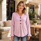 Jersey de punto de cuello en V para mujer