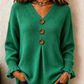 Jersey de punto de cuello en V para mujer