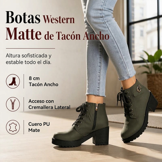 ⏰🔥 ¡OFERTA 50% OFF! 👢✨ Botines Vaqueros de Tacón Grueso para Mujer – Estables, Cómodos, Modernos y Fáciles de Combinar