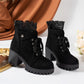 ⏰🔥 ¡OFERTA 50% OFF! 👢✨ Botines de Tobillo con Cordones y Cremallera para Mujer – Tacón Grueso, Cómodos, Estables y Elegantes