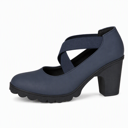🏷️MITAD DE PRECIO🏷️ Zapatos Mary Jane para mujer con puntera redonda, tira cruzada, tacón grueso, plataforma y tacones altos con recortes