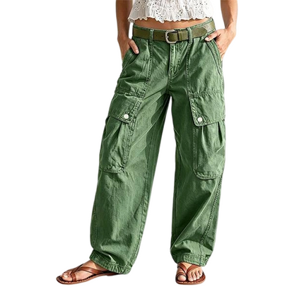 ⏰🔥 ¡OFERTA 50% OFF! 👚✨ Pantalones cargo holgados elásticos para mujer