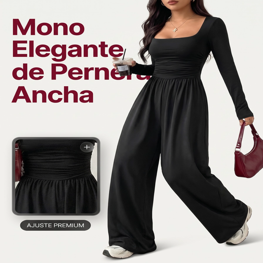 ⏰🔥 ¡OFERTA 50% OFF! 👚✨Mono casual de mujer de cuello cuadrado y pierna ancha