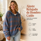 ⏰🔥 ¡OFERTA 50% OFF! 👚✨Jersey de punto con capucha de cuadros retro para mujer