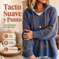 ⏰🔥 ¡OFERTA 50% OFF! 👚✨Jersey de punto con capucha de cuadros retro para mujer